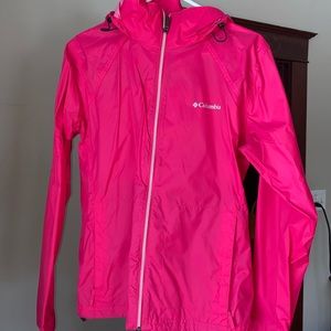 Hot Pink Columbia Rain jacket XL, excellent condition